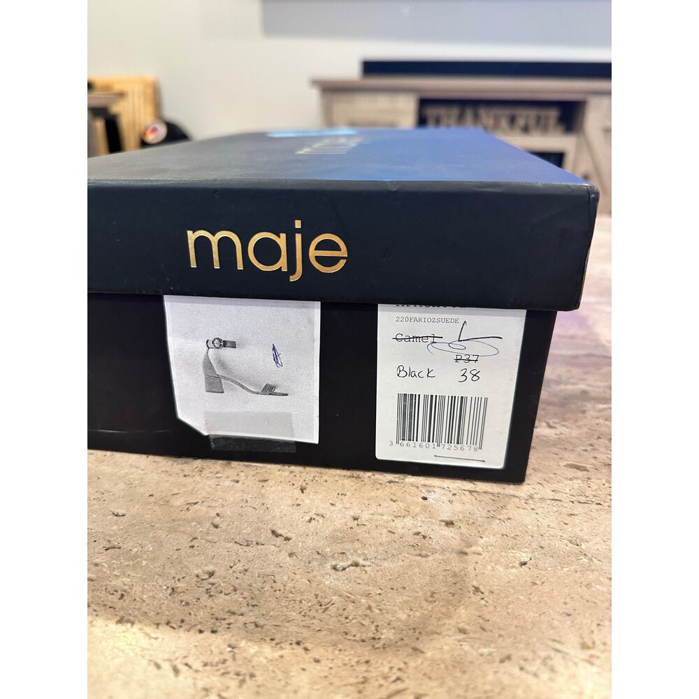 NEW Maje Faria Strappy Pumps in Black Suede size 38 / 7.5 - Picture 9 of 9